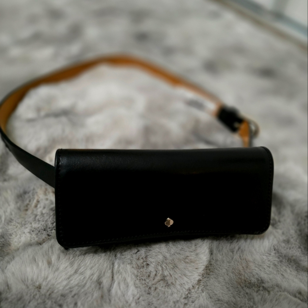 Kate Spade Elegant Black Leather Belt Bag